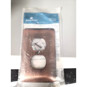 Brainerd  #64112 Single Duplex Wall Cover Antique Copper  NIP